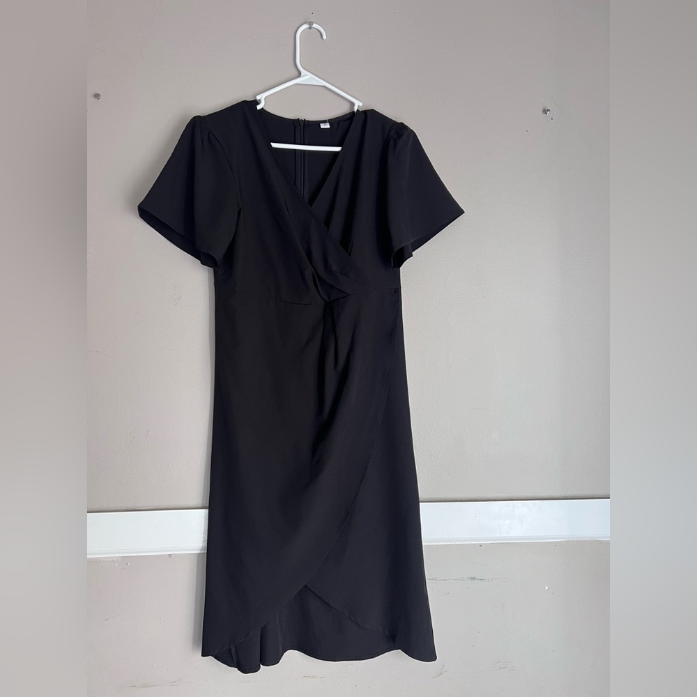 Elegant Black Wrap Dress